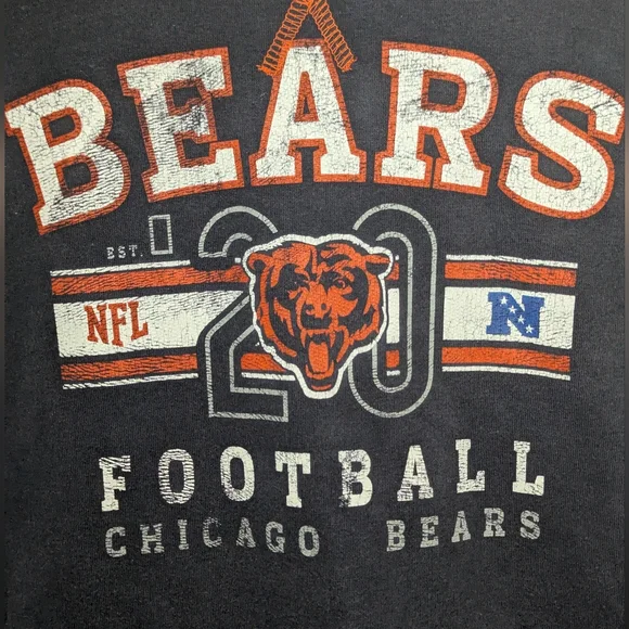 Chicago Bears NFL Team Apparel Women’s Hoodie Large Colorblock Navy White Fleece - Picture 3 of 10